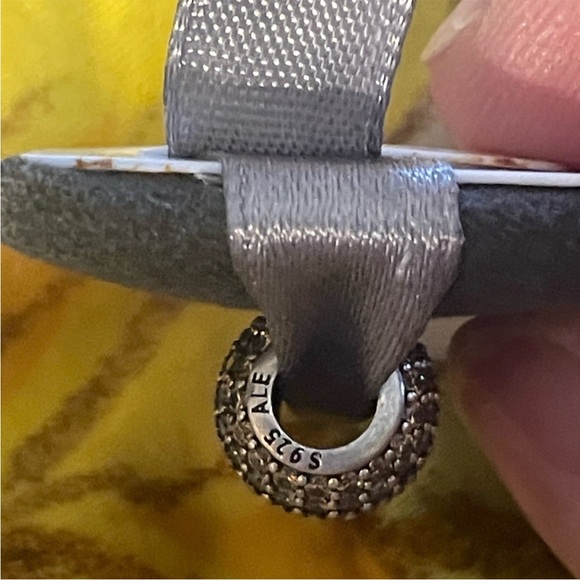 Pandora champagne pave spacer charm - Picture 2 of 3